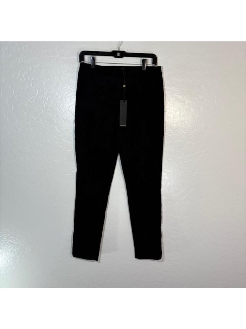 Kobi Halperin Lori Faux Suede Pants Womens Medium Black Pull On Stretch Slim Leg